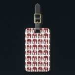 Cute Pink Red Elephants Pattern CUSTOMIZED Luggage Tag<br><div class="desc">Get ready for your vacation with this cheerful luggage tag - you can add your contact details to the other side or select a single sided design. Hand drawn design by me for you! Change the colour or font of the lettering as you like. Check my shop for more patterns...</div>