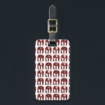 Cute Pink Red Elephants Pattern CUSTOMIZED Luggage Tag<br><div class="desc">Get ready for your vacation with this cheerful luggage tag - you can add your contact details to the other side or select a single sided design. Hand drawn design by me for you! Change the colour or font of the lettering as you like. Check my shop for more patterns...</div>