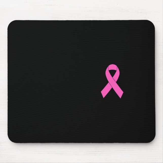 Cute Pink Ribbon Breast Cancer Awareness Women Men Mouse Mat (Front)