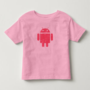 Cute Pink Robot Toddler T-Shirt