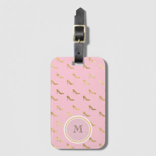 Cute Pink Rose Luggage Tag