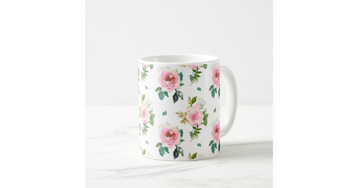 Cute Pink Roses Coffee Mug 