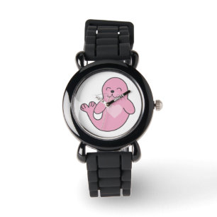 Cute pink seal watch