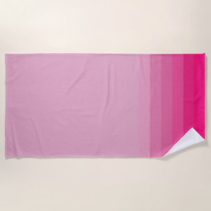 Cute Pink Shades Ombre Beach Towel