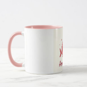 Cute Pink Shark mug with the caption "am I bonita"