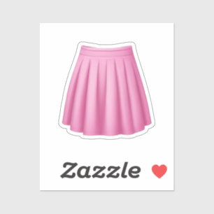 Cute Pink Skater Skirt Emoji Art 