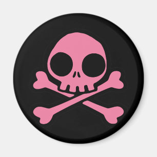 Cute Pink Skull Magnet