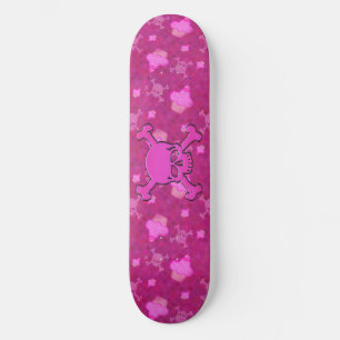 Cute Pink Skulls & Cupcakes Skateboard