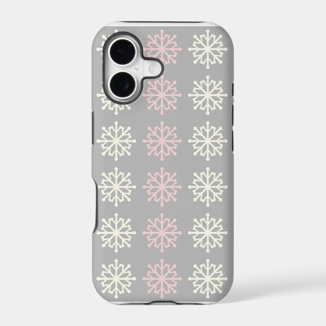 Cute Pink Snowflake Winter  iPhone 5 Case (Back)