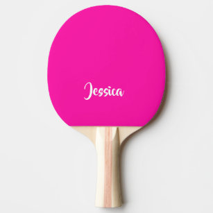 pink table tennis paddle