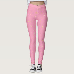 Cute Pink Sparkling Leggings