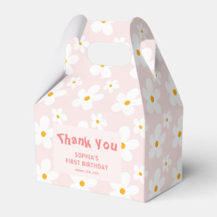 Cute Pink Spring Daisy Birthday Thank You Favour Box