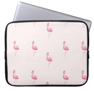 Cute pink standing flamingo laptop sleeve