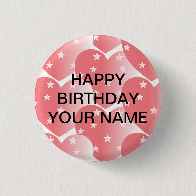 Cute Pink Star Pattern 3 Cm Round Badge (Front)