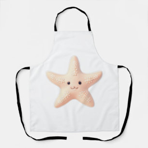 Cute Pink Starfish Apron