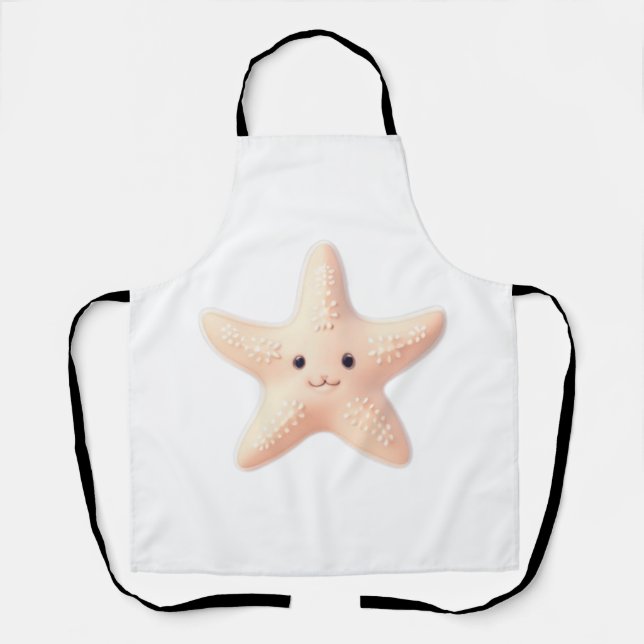 Cute Pink Starfish Apron (Front)