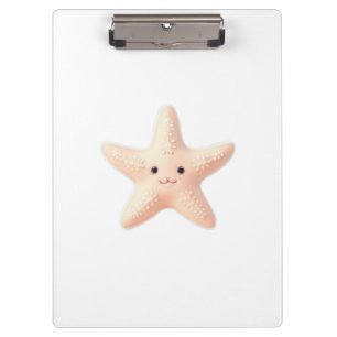 Cute Pink Starfish Clipboard