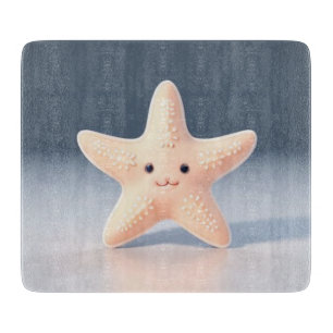 Cute Pink Starfish Cutting Board