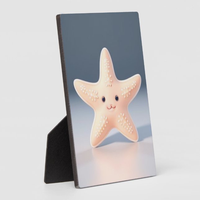 Cute Pink Starfish Plaque (Side)