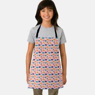Cute pink sting ray and manta ray fish pattern apron