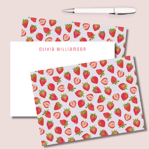 Cute pink strawberry card