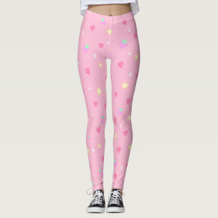 Cute Pink Strawberry Leggings