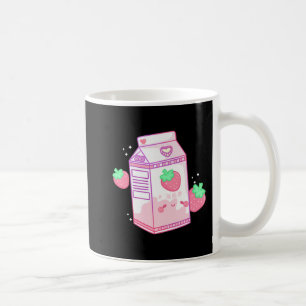 Cute Pink Strawberry Milk Japanese Kawaii Retro s Coffee Mug