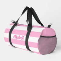Cute Pink Striped Script Name Personalised