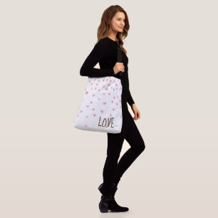 Cute Pink Stylish Love Hearts Crossbody Bag