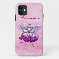 Cute Pink Sugar Plum Fairy Printed Jewel Effect