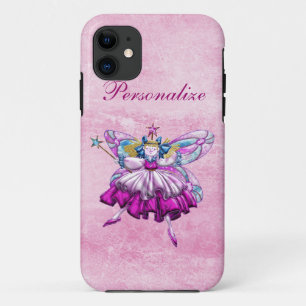 Cute Pink Sugar Plum Fairy Printed Jewel Effect iPhone 11 Case