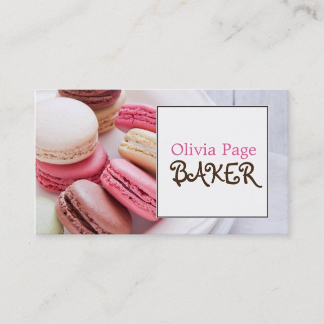 Cute Pink Sweets Bakery Business Card (Front)
