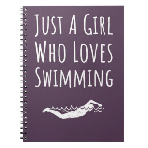 Cute Pink Swimming Gifts For Baby Girls Kids Notebook