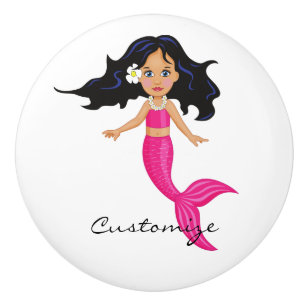 Cute Pink-tailed Mermaid Thunder_Cove Ceramic Knob