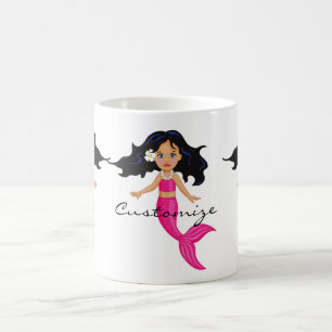 Cute Pink-tailed Mermaid Thunder_Cove Coffee Mug