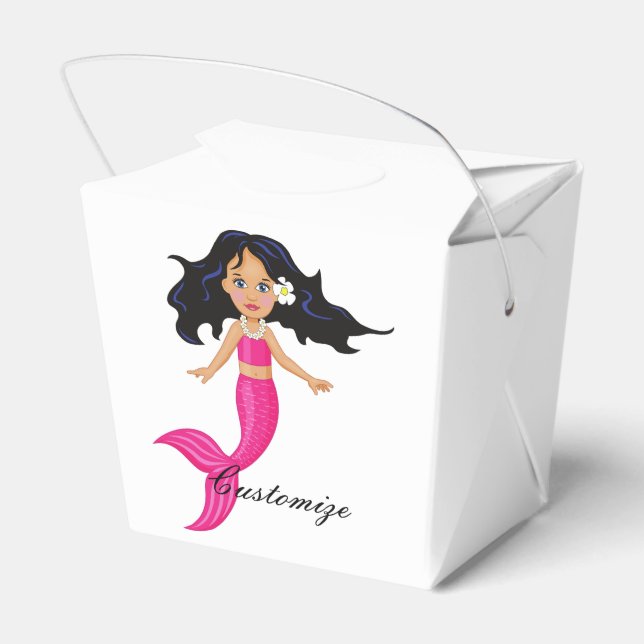 Cute Pink-tailed Mermaid Thunder_Cove Favour Box (Back Side)