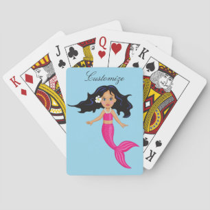 Cute Pink-tailed Mermaid Thunder_Cove Playing Cards