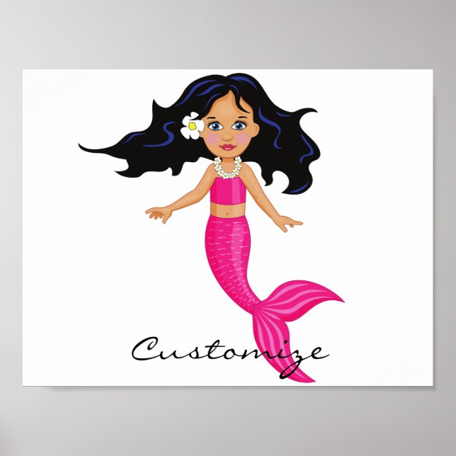 Cute Pink-tailed Mermaid Thunder_Cove Poster (Front)