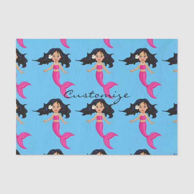 Cute Pink-tailed Mermaid Thunder_Cove Tissue Paper (Front)