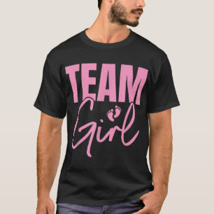 Cute Pink Team Girl gender reveal party Idea for m T-Shirt