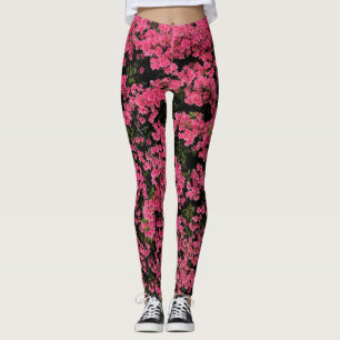 Cute Pink Tree Pink Flowers Photo Print Girly Leggings