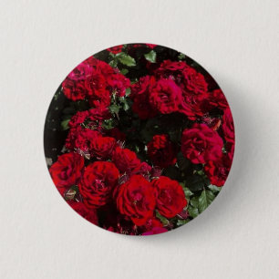 Cute pink tulip brooch 6 cm round badge