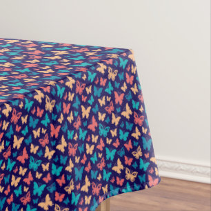 Cute pink turquoise contemporary butterfly purple tablecloth