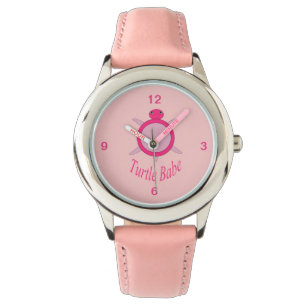 Cute Pink Turtle Babe Kids Watch