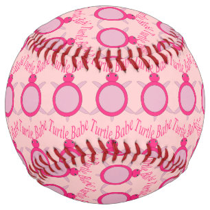 Cute Pink Turtle Babe Softball