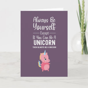 Cute Pink Unicorn Cards Girl Girly Pony Funny