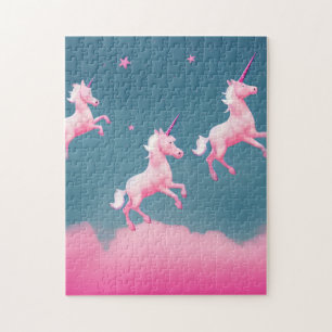 Cute Pink Unicorn Dreams Jigsaw Puzzle