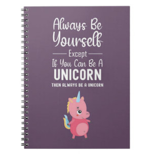 Cute Pink Unicorn Gifts Girls Kids Purple Girly Notebook