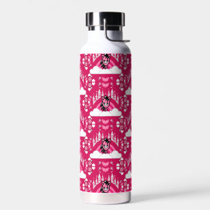 Cute Pink Unicorn Land And Castle Water Bottle