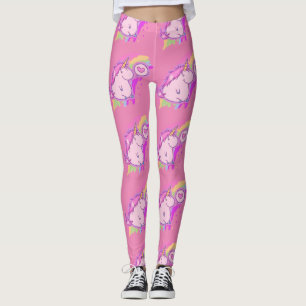 Cute Pink Unicorn Love Pattern Leggings